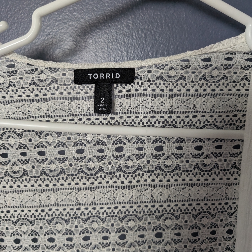 Torrid Cream Lace Cardigan - Picture 3 of 3